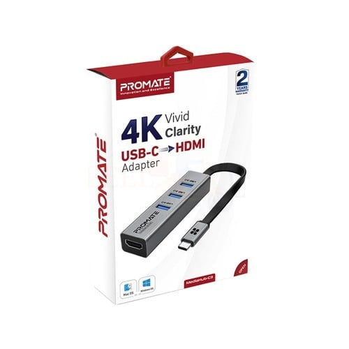 Promate 4K Vivid Clarity USB-C to HDMI Adapter No.912E - Image 1
