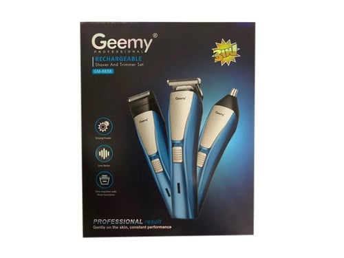 مجموعة Geemy Professional Rechargeable ماكينة حلاقة وتشذيب GM-6658 رقم.507E - صورة 1