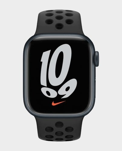 Apple Watch Nike Series 7 MKL53 45mm GPS PLUS Cellular Midnight Aluminum Case Anthracite Black Nike No.919E - Image 1