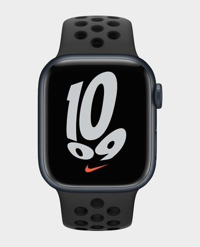 Apple Watch Nike Series 7 MKJ43 41mm GPS PLUS Cellular Midnight Aluminum Case with Anthracite  Black No.925E - Image 1