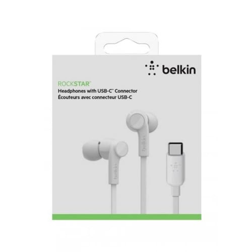 Belkin ROCKSTAR Headphones with USB-C Connector White No.720E - Image 1