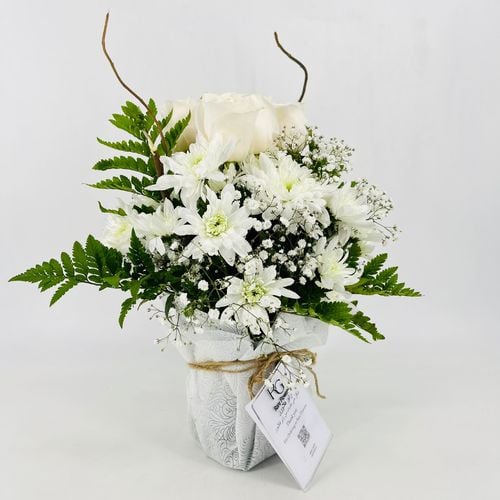 مزهرية ورود طبيعية فخمة رقم66-631 - صورة 2