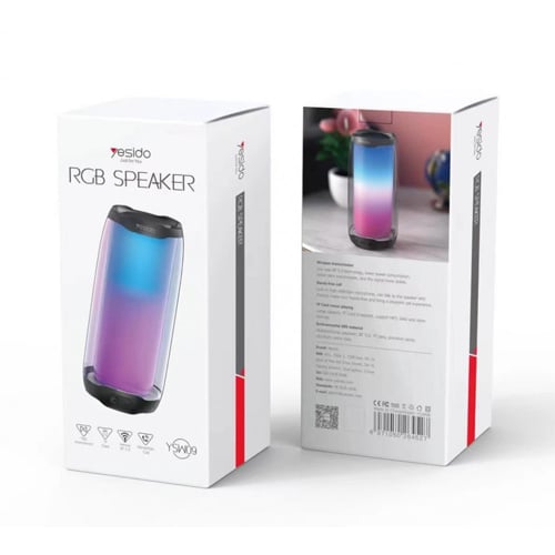 YESIDO YSW09 LED Light RGB Portable Bluetooth Speaker No.740E - Image 1