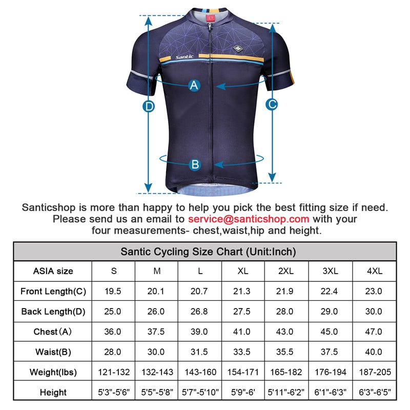  SANTIC Jersey Kamen Navy Blue short sleeve Men - Image 4