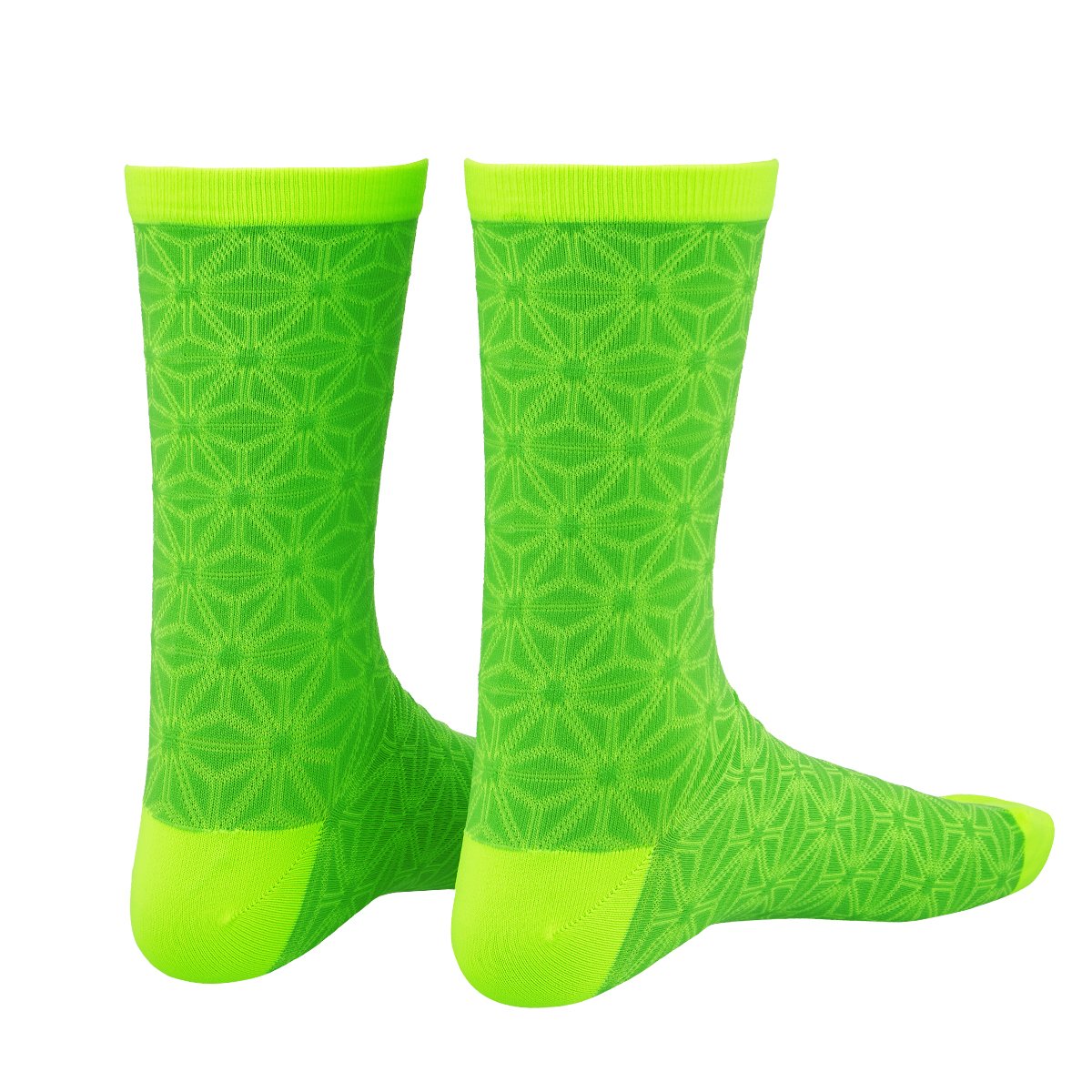 Supacaz SupaSox Asanoha Neon Green - Image 1