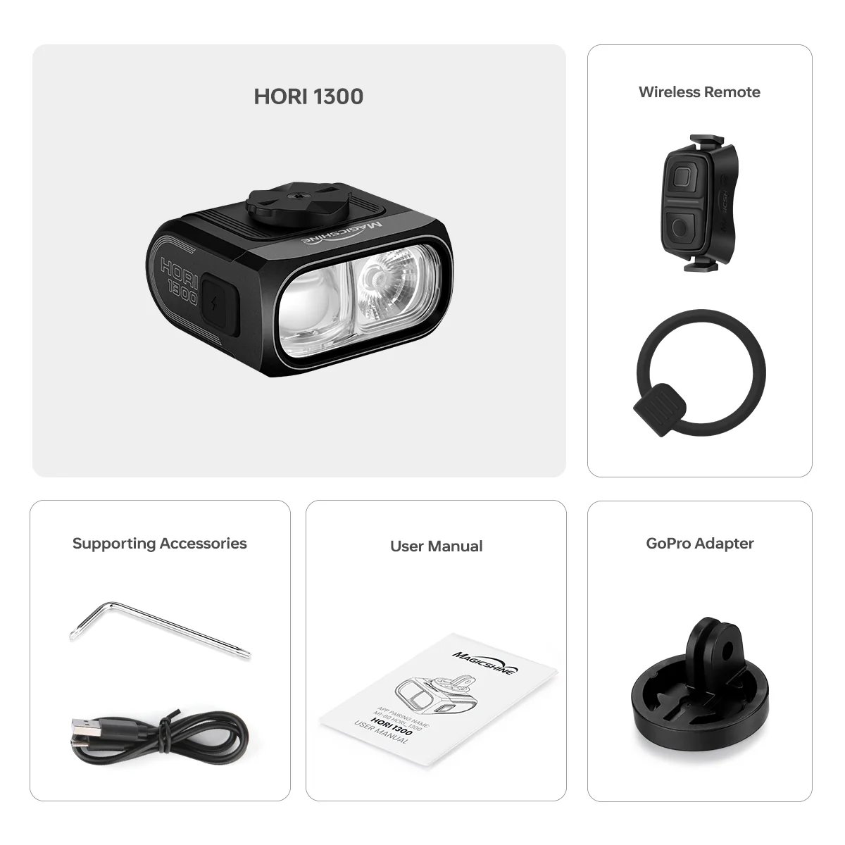 HORI 1300 DUAL MOUNTED BIKE LIGHT - Image 3