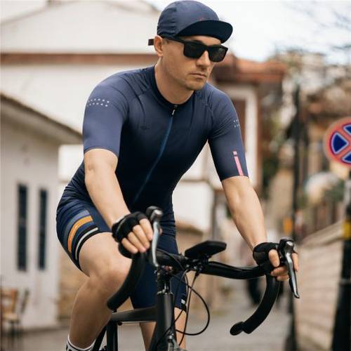 Santic Azuni Navy Men Cycling Jersey Short Sleeve - Image 3