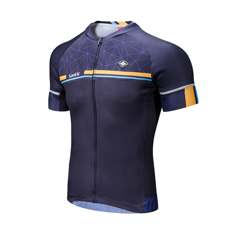  SANTIC Jersey Kamen Navy Blue short sleeve Men - Image 1