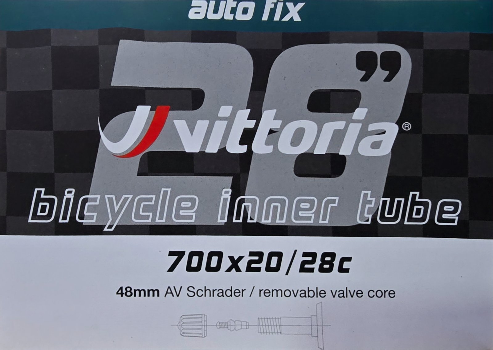 Vittoria Inner tube Auto fix Schrader Valve 700c*20/28c - Image 1
