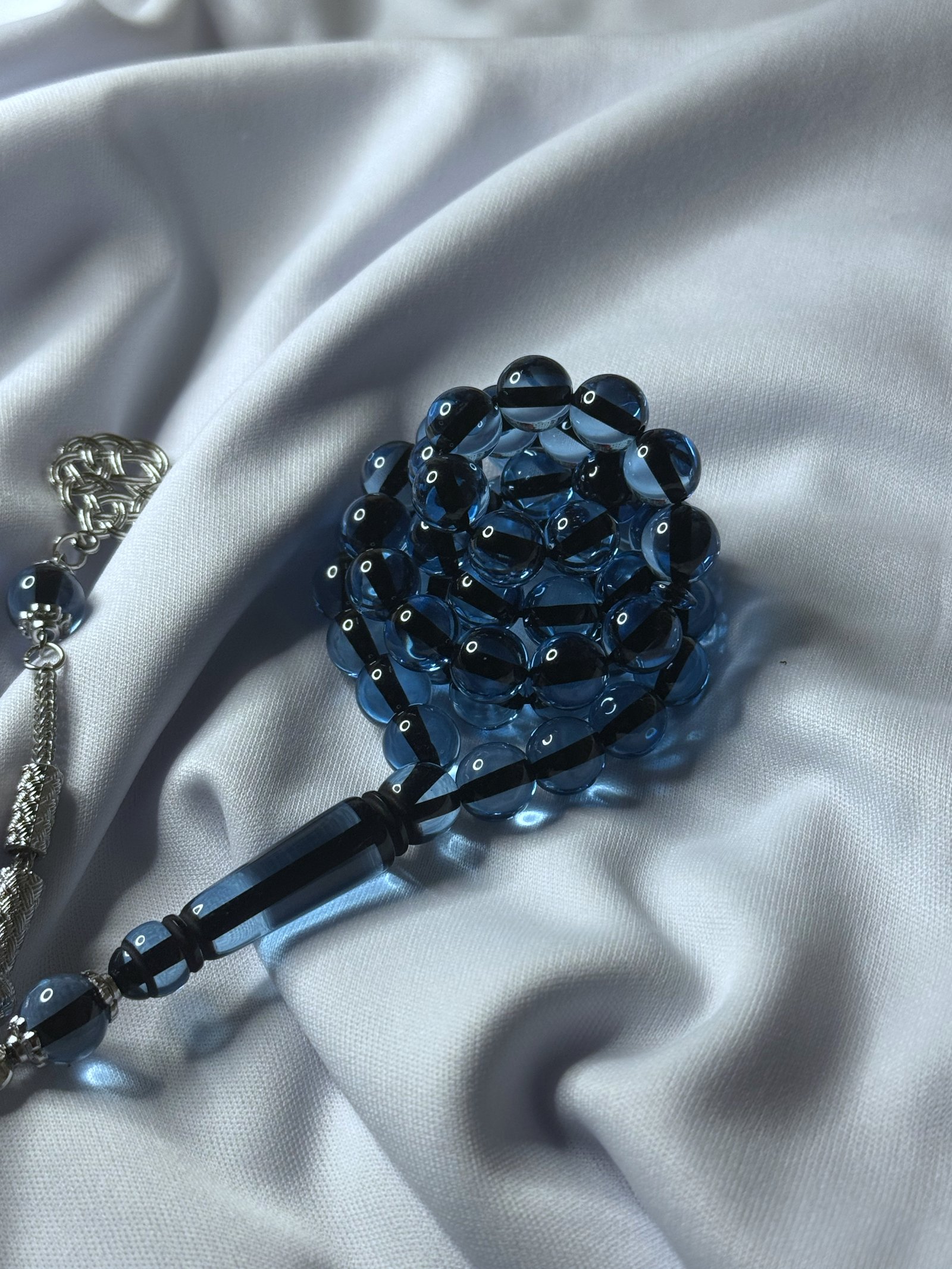 سبحة بكلايت ازرق شفاف - صورة 1