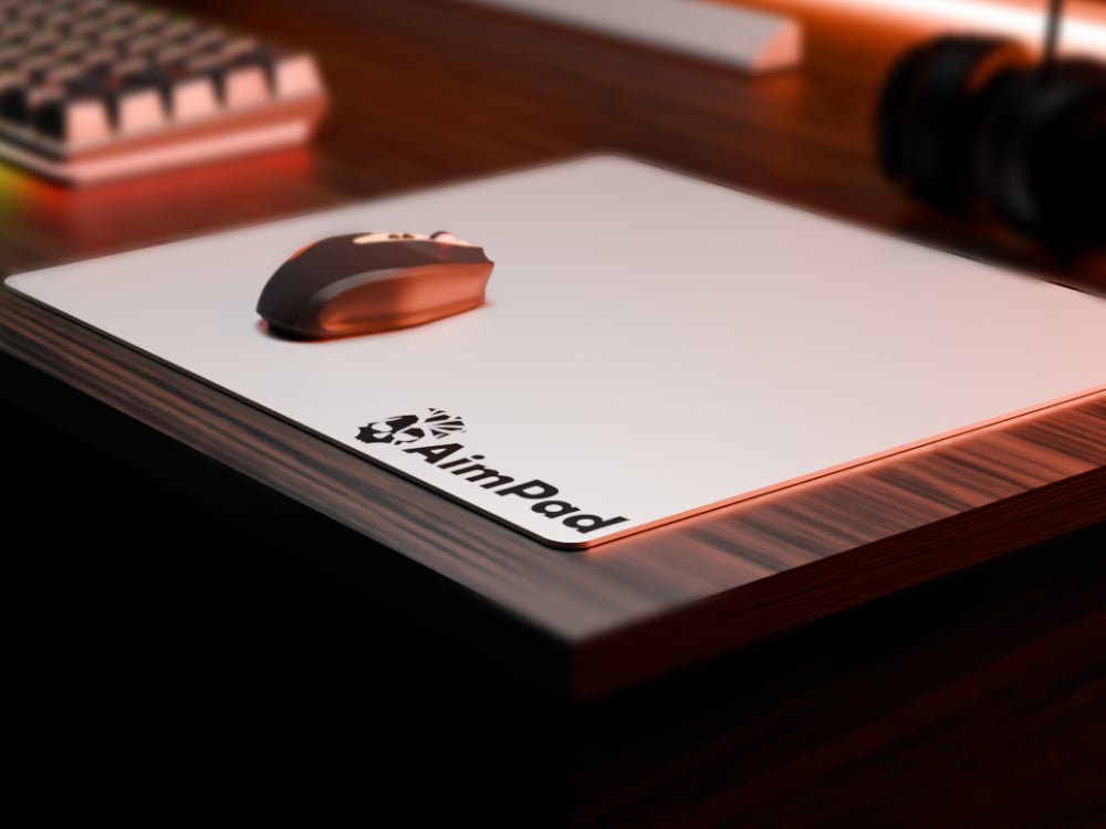 Mousepad Glass - White-  490x420 MM - صورة 2