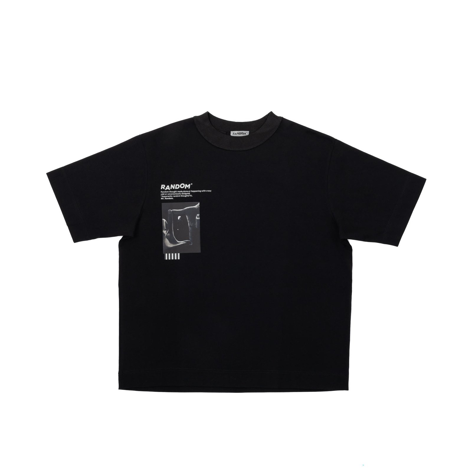 Mr.Random Black T-Shirt  - صورة 1