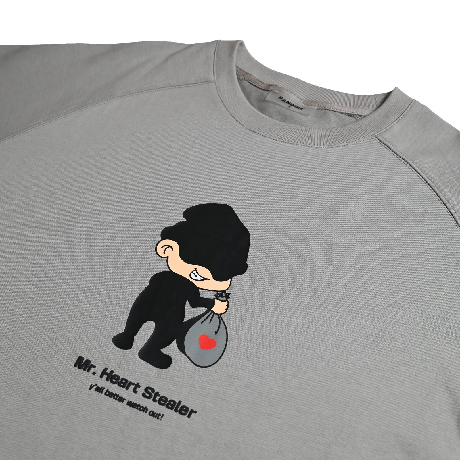 Random SS24 | Grey Mr.Heart Stealer Design - صورة 3