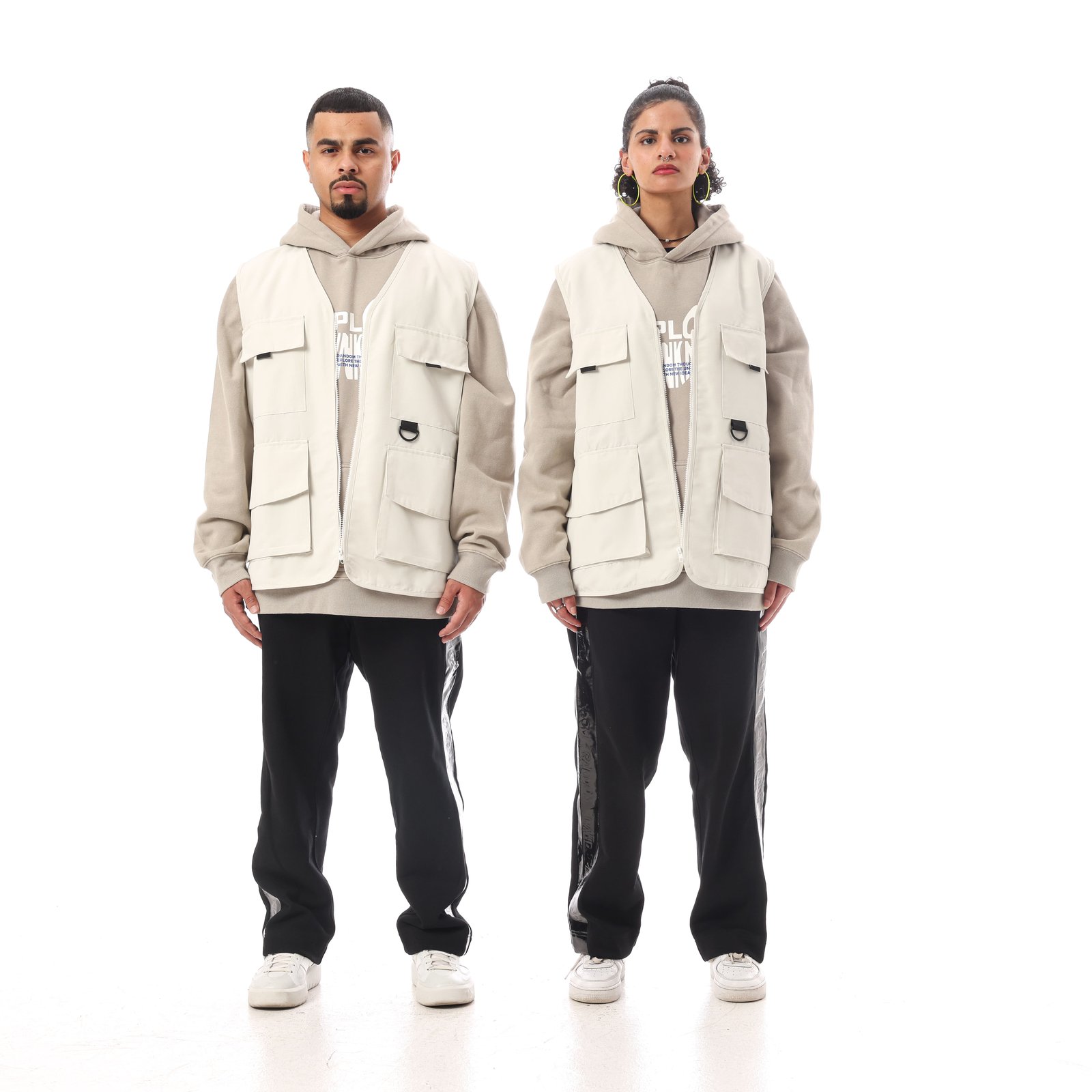 Random WS23 White Beige Cargo Vest - Image 2