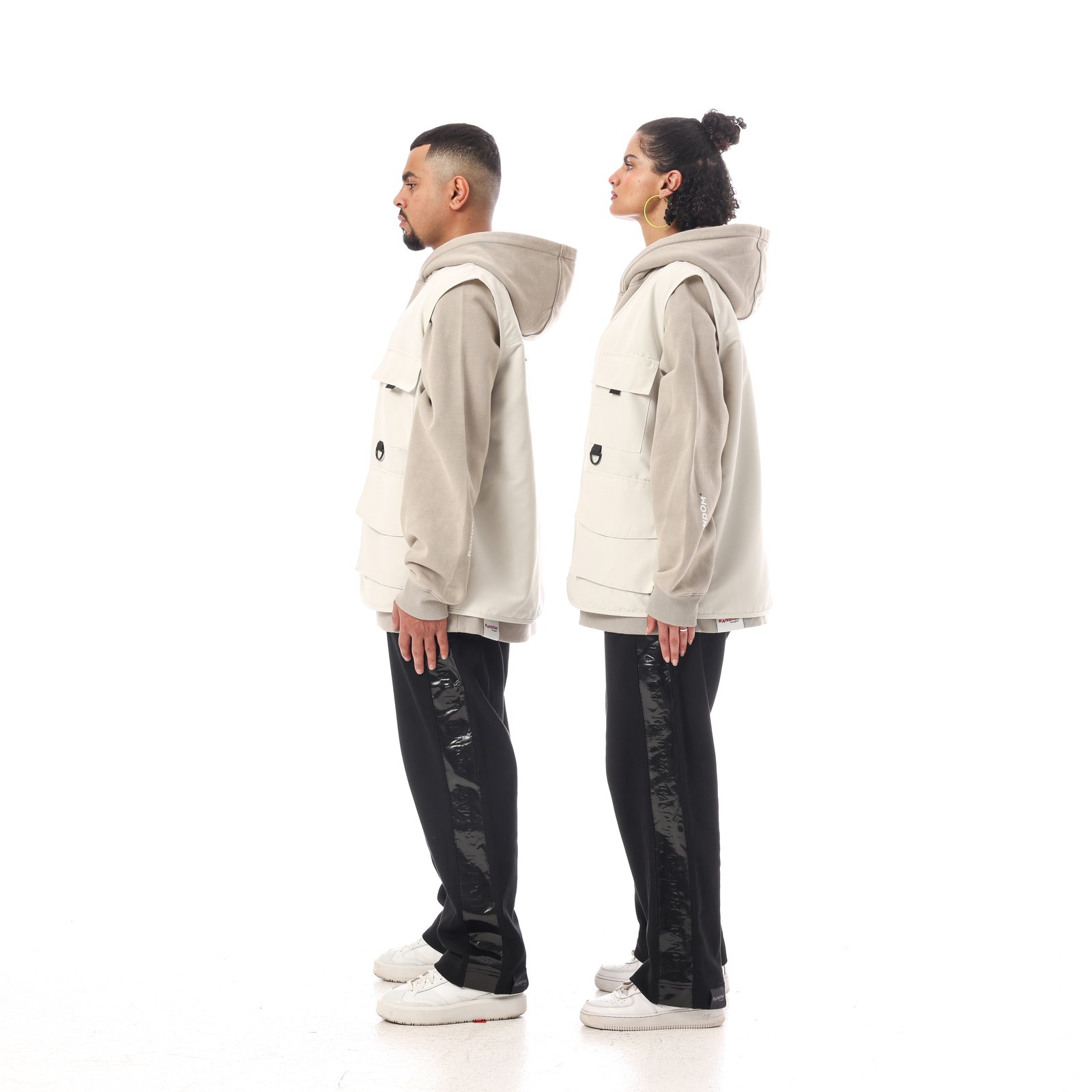 Random WS23 White Beige Cargo Vest - Image 3