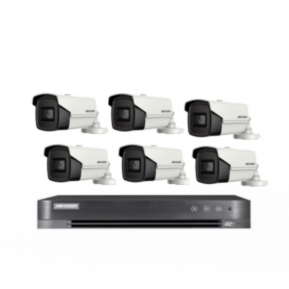Hikvision 6-Camera Kit, 8MP, Outdoor, Night Vision up to 60m, HD - Image 1