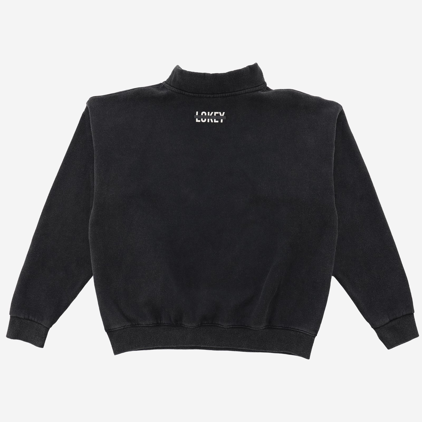 MOCK NECK SWEATER, VINTAGE CHARCOAL WASHED - صورة 2
