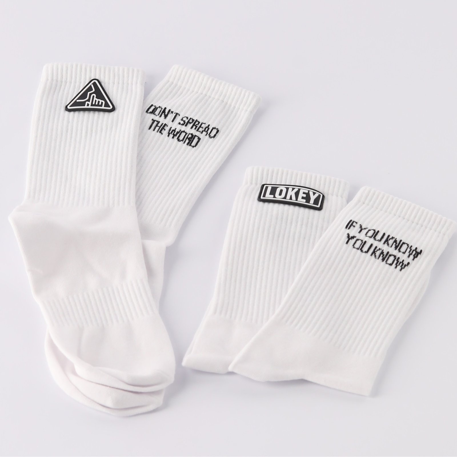LOKEY WHITE SOCKS - صورة 1