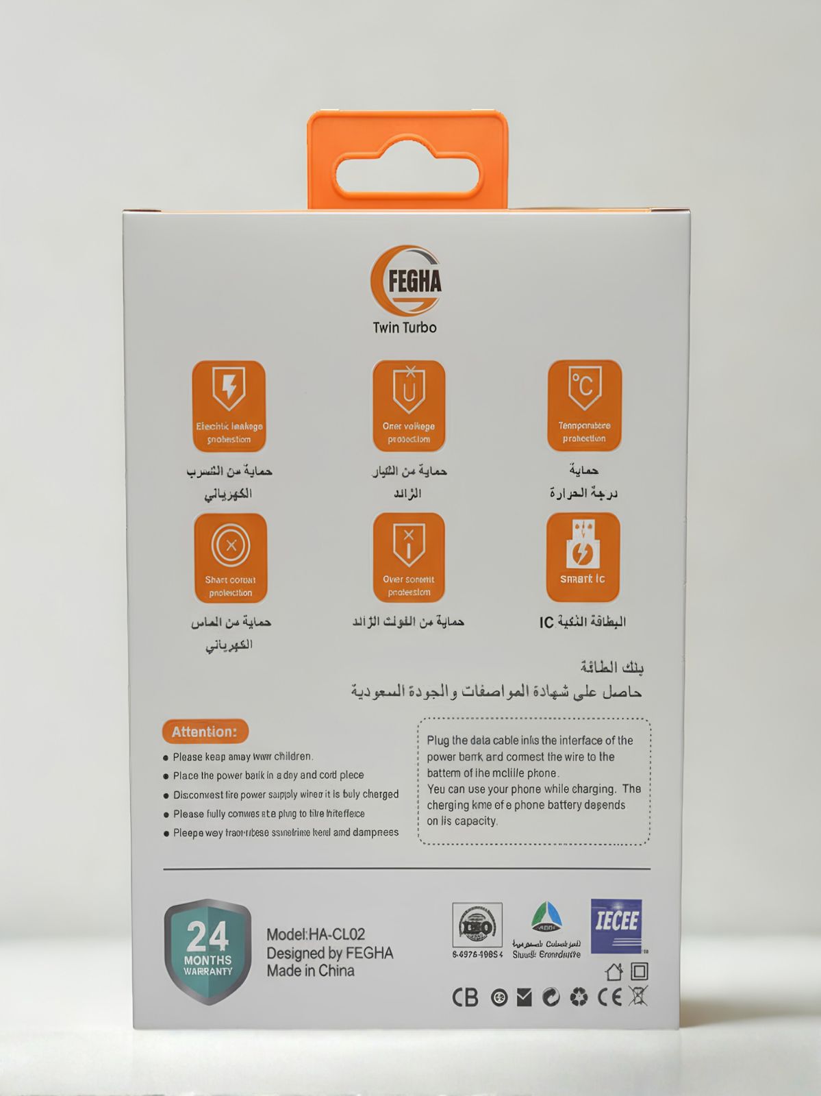 باور بانك 10000mAh بشحن سريع وكابل مدمج - صورة 3