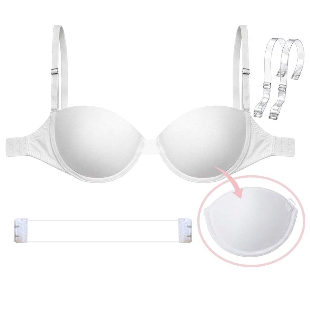 Transparent Back Firm Cup Bra – No Padding - Image 2