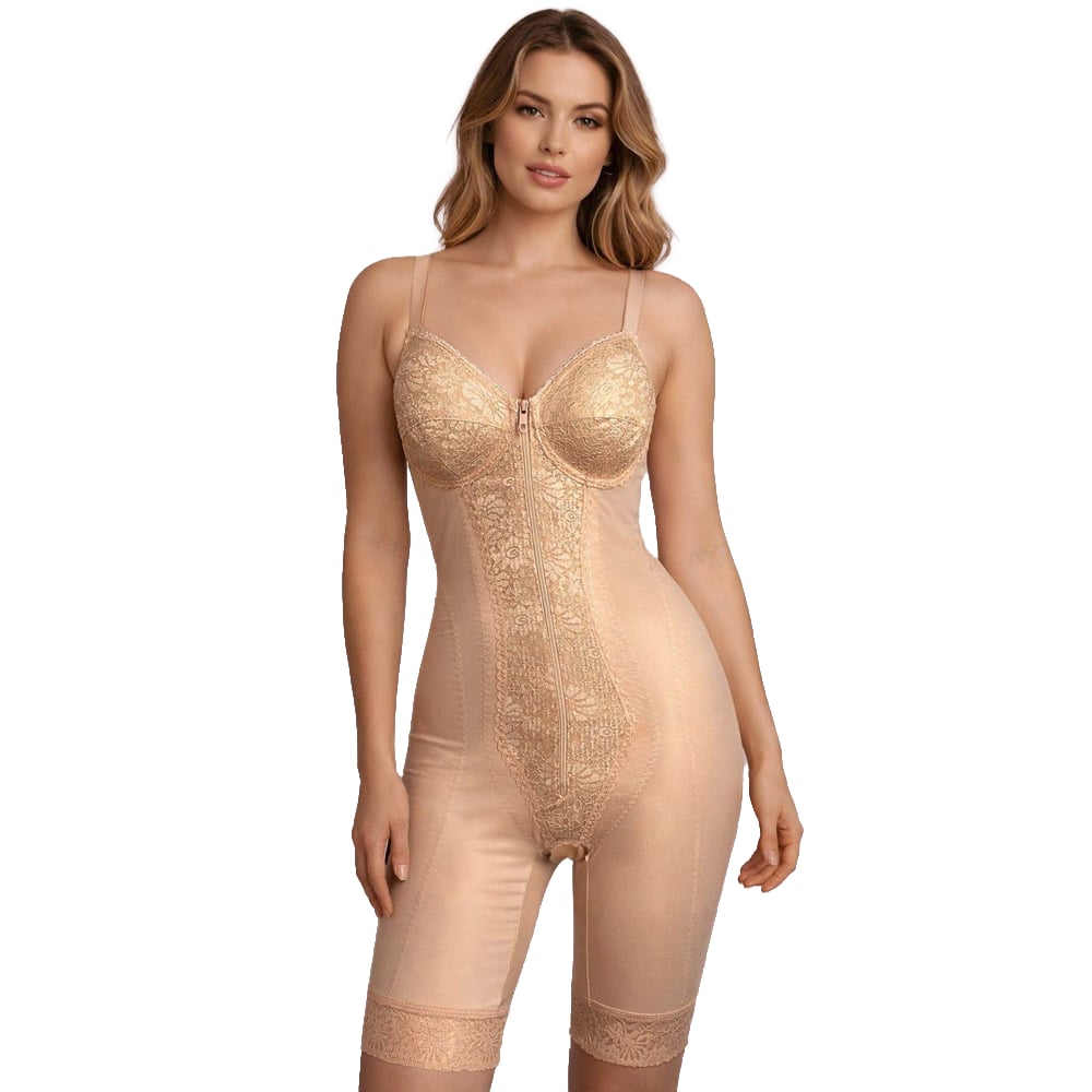 Full Body Shaper with Front Zipper & Built-in Bra 4025 - Image 2