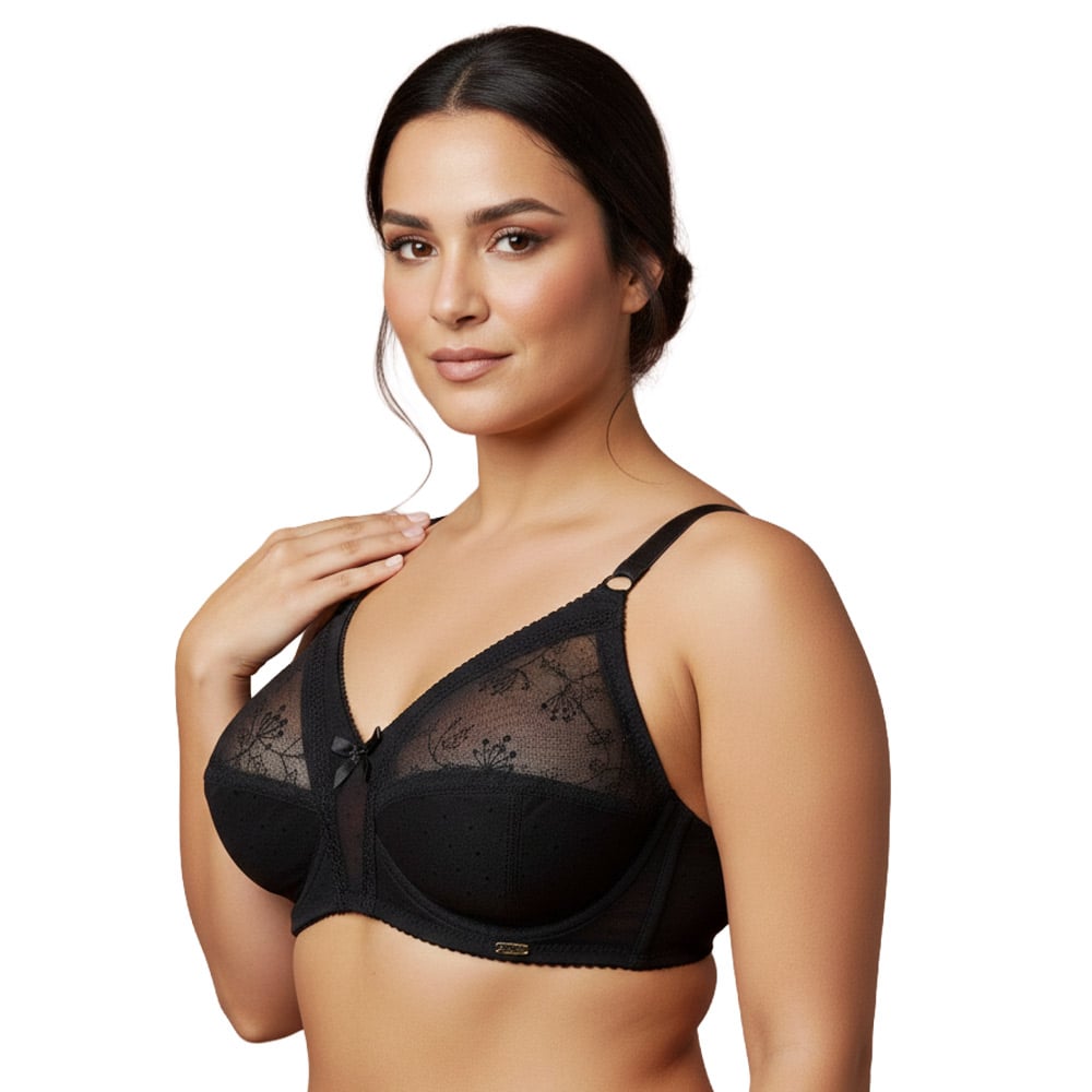 Comfortable Cotton Bra Wireless - 96% Cotton  - Image 3