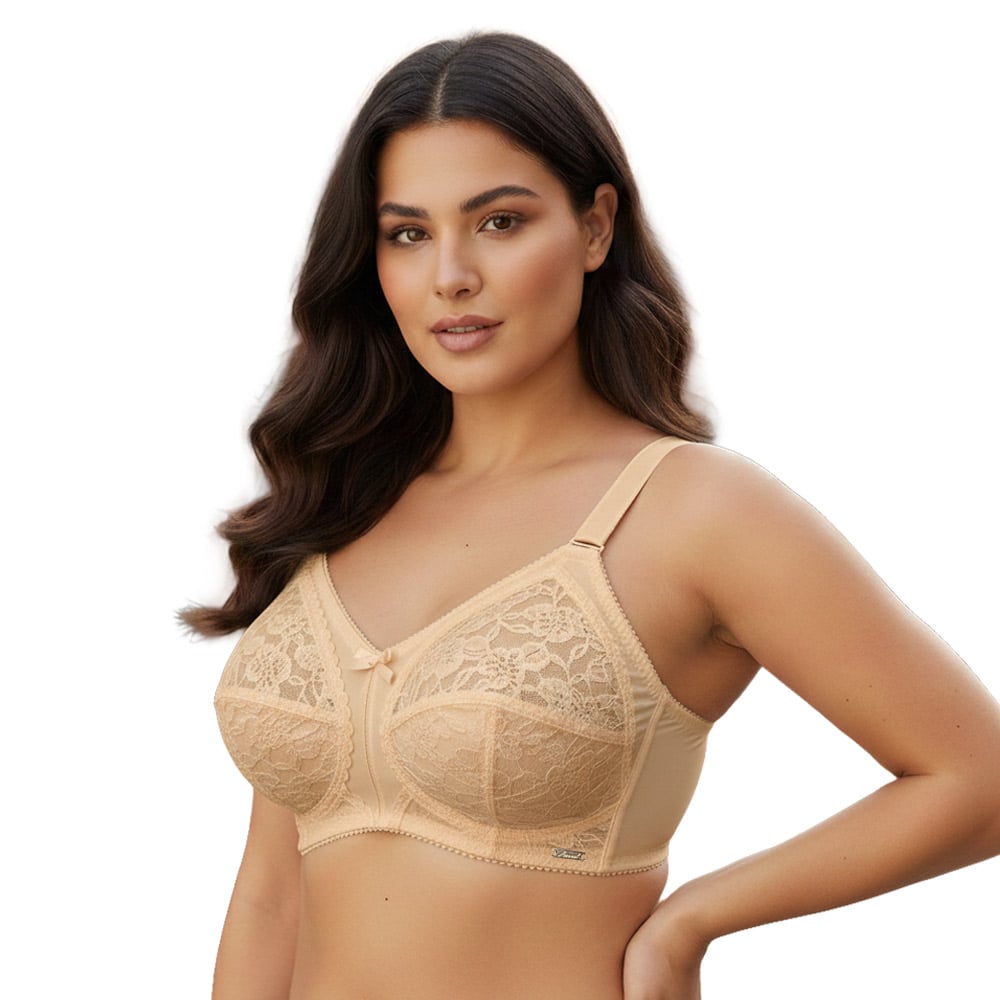 Asseel Doreen D-Cup Wireless Lace Bra - Full Coverage & Support - Image 7