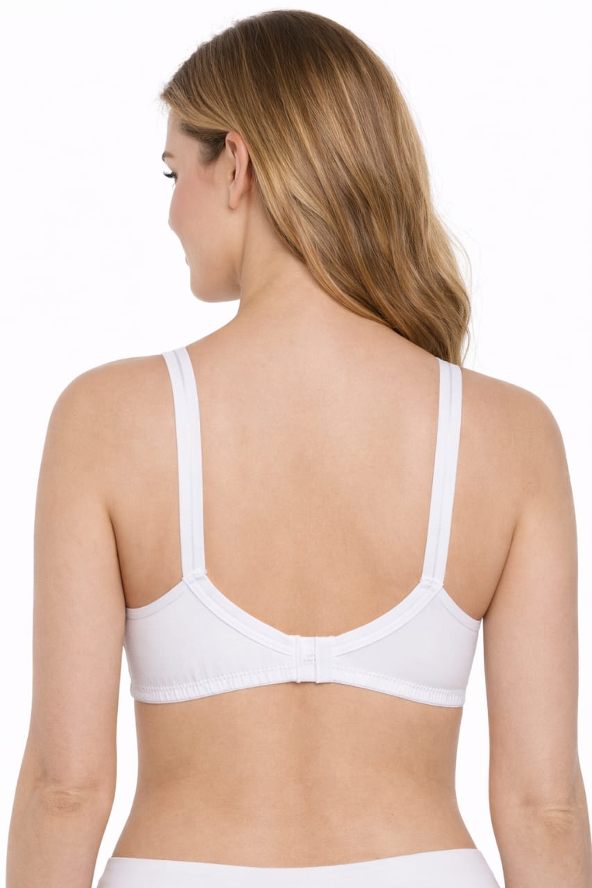 Italian bra 361 90% cotton beige cup B - wireless non-padded, Made in Italy - Image 4