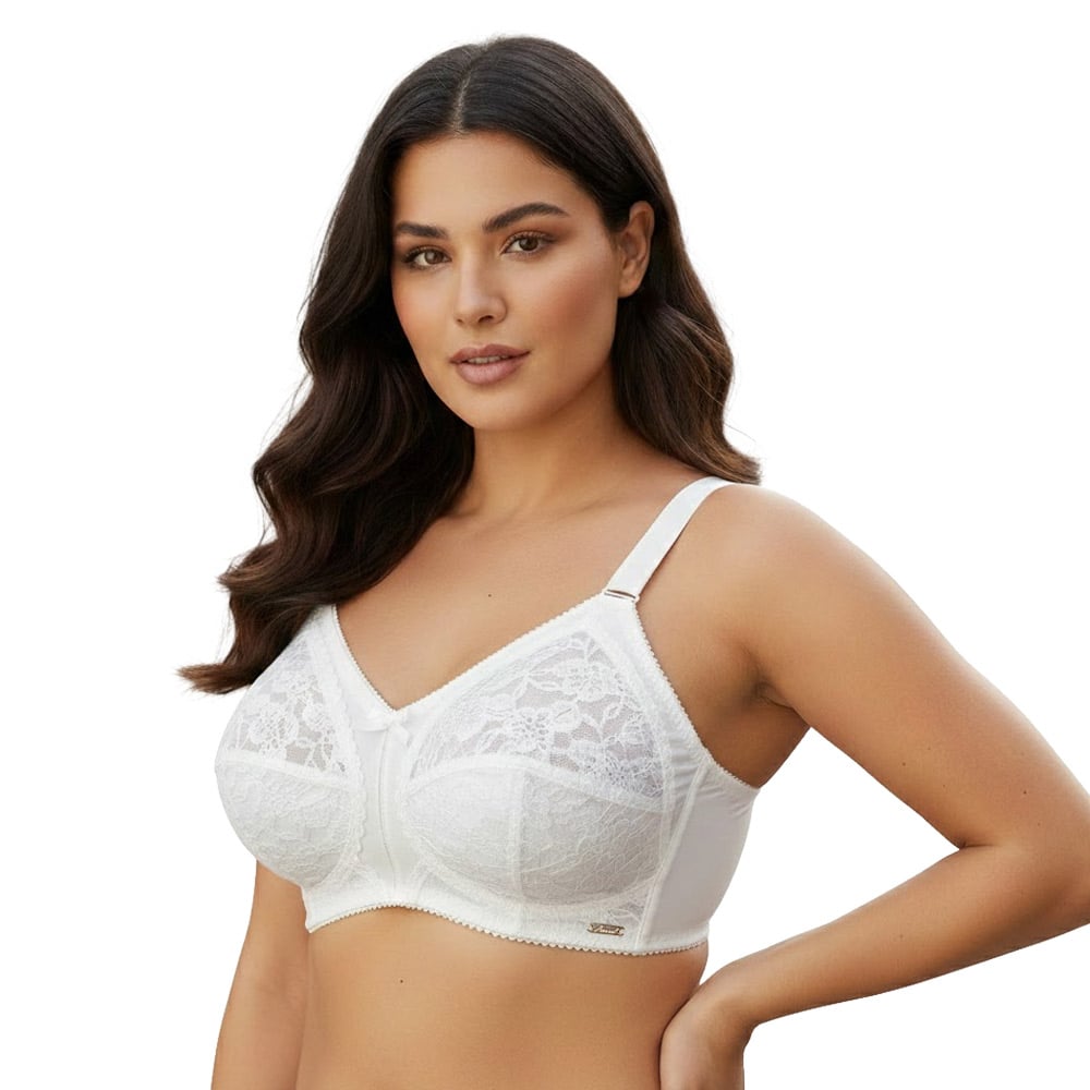 Asseel Doreen D-Cup Wireless Lace Bra - Full Coverage & Support - Image 3