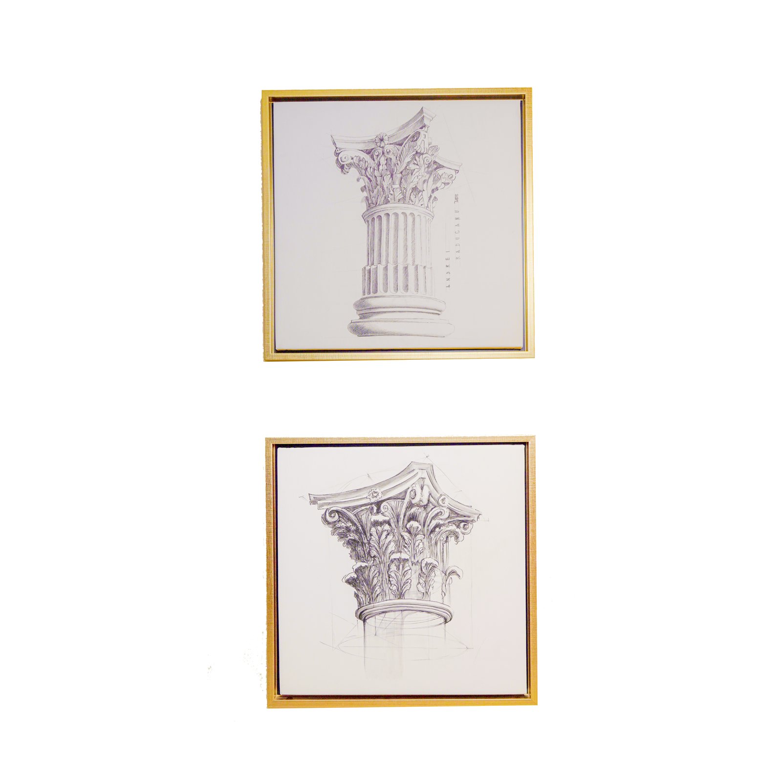 لوحة فنية رسم أعمدة كلاسيك روماني  - Image 1
