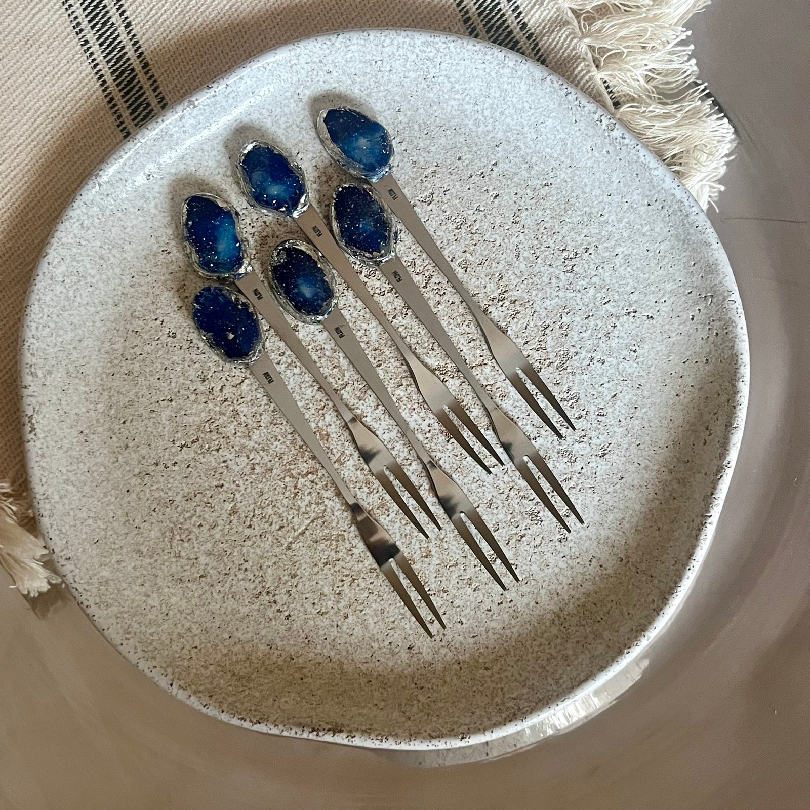Silver cake fork set - صورة 6