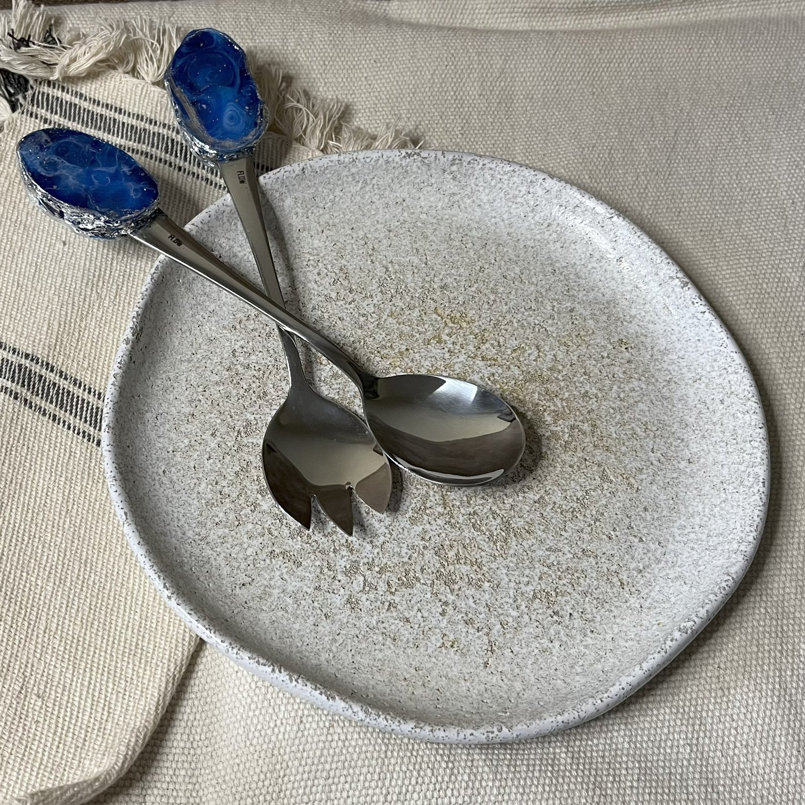 Silver Salad Serving set - صورة 3