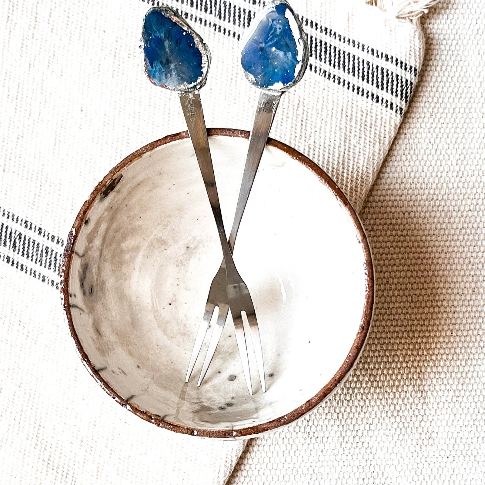Silver cake fork set - صورة 5