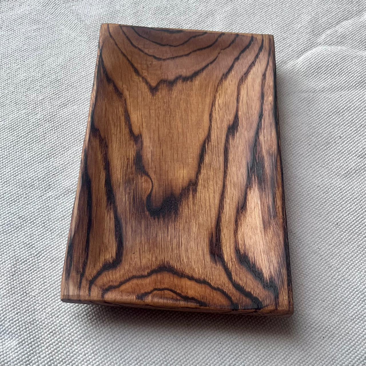 Long Oak Wood Serving Platter - صورة 9