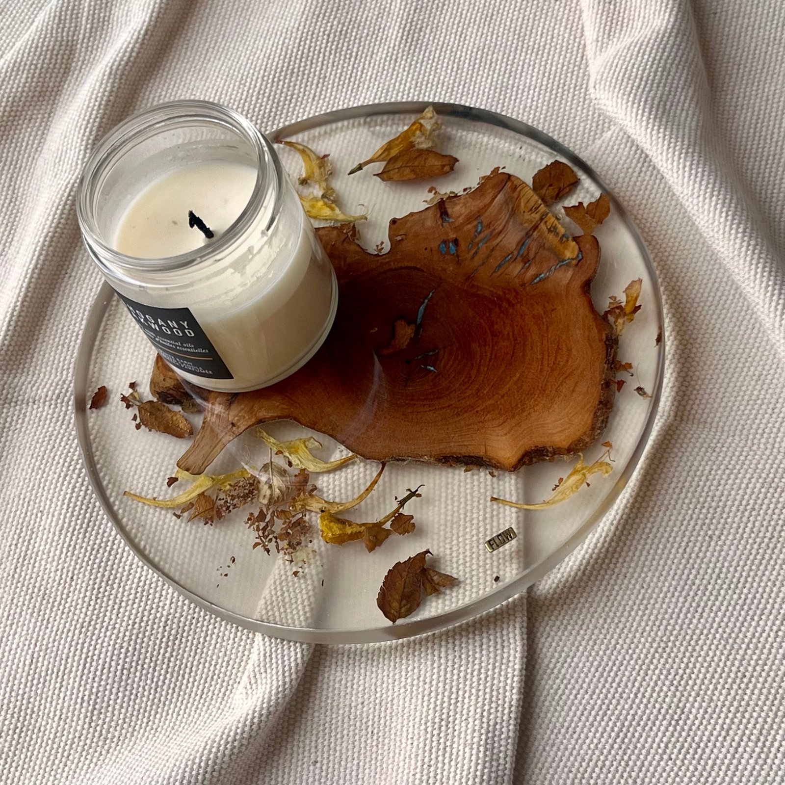 Clear Floral\Wood Soap Dish - Image 6