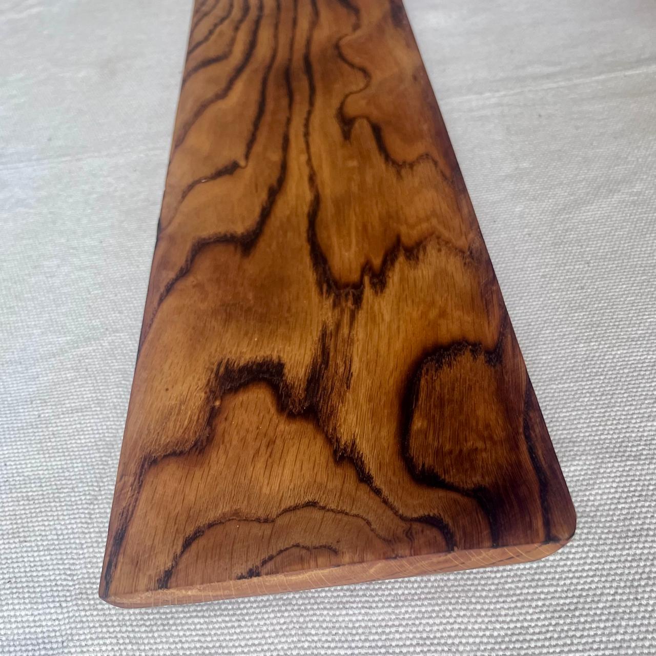 Long Oak Wood Serving Platter - صورة 5