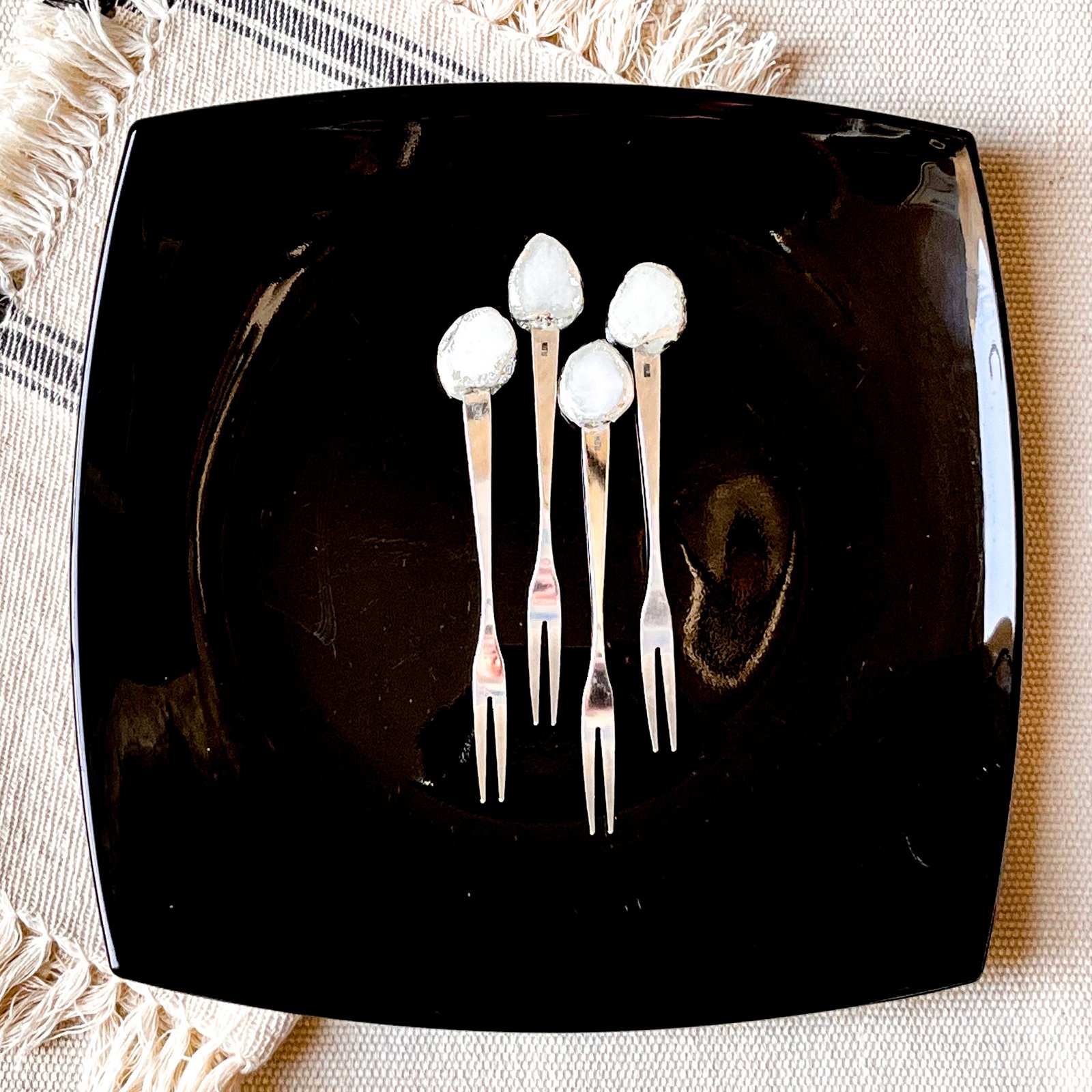 Silver cake fork set - صورة 4