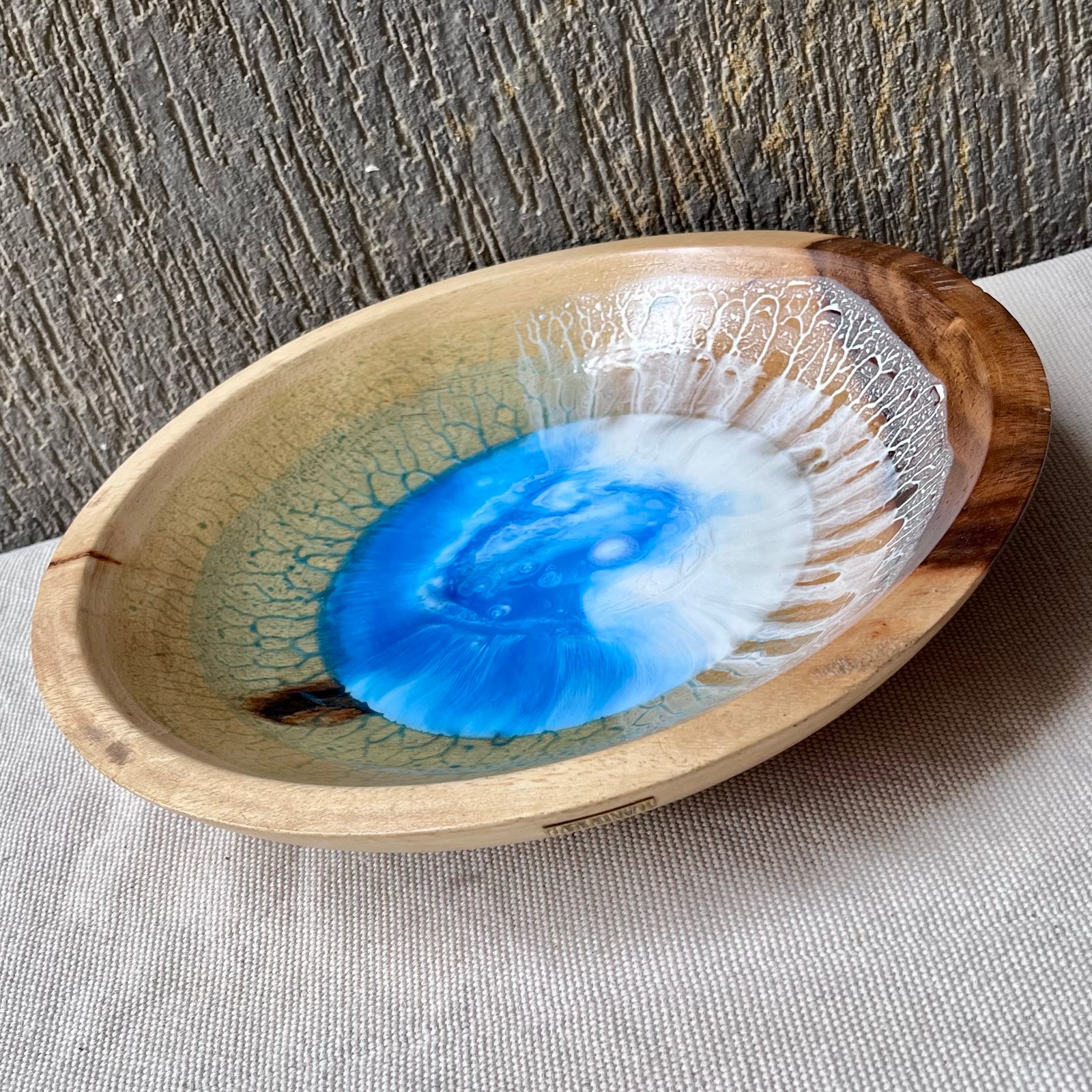 Sea light wooden bowl - صورة 2