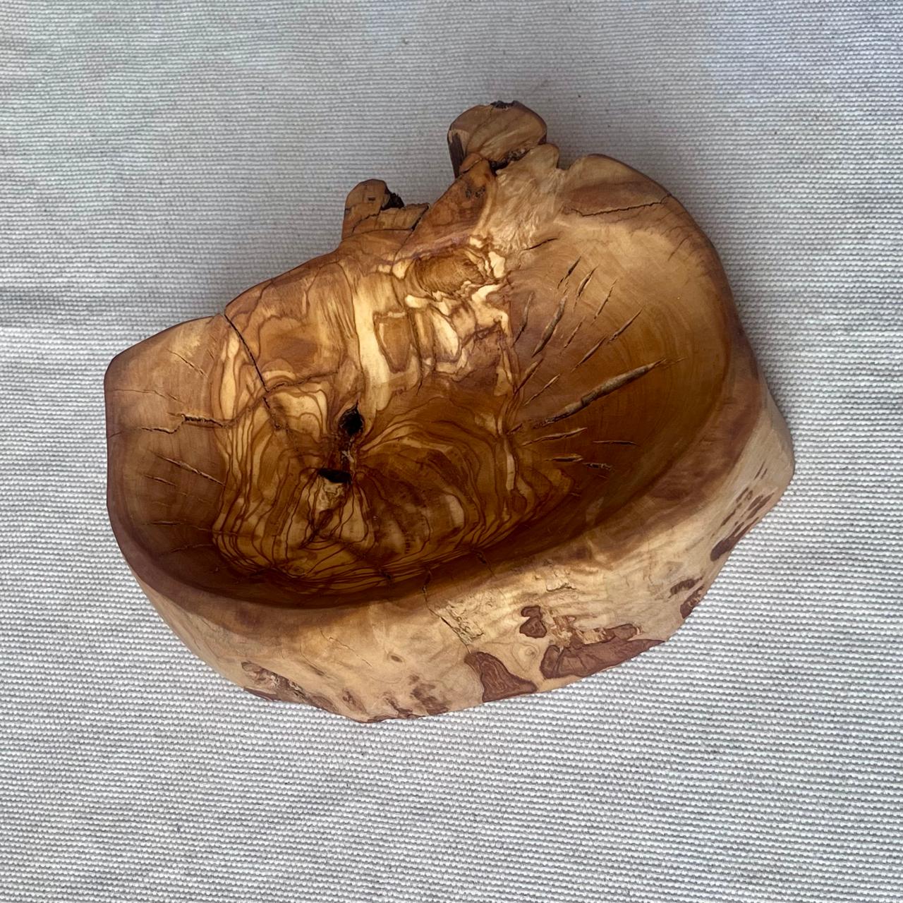 Exotic Olive Wood Serving Bowl - Image 3