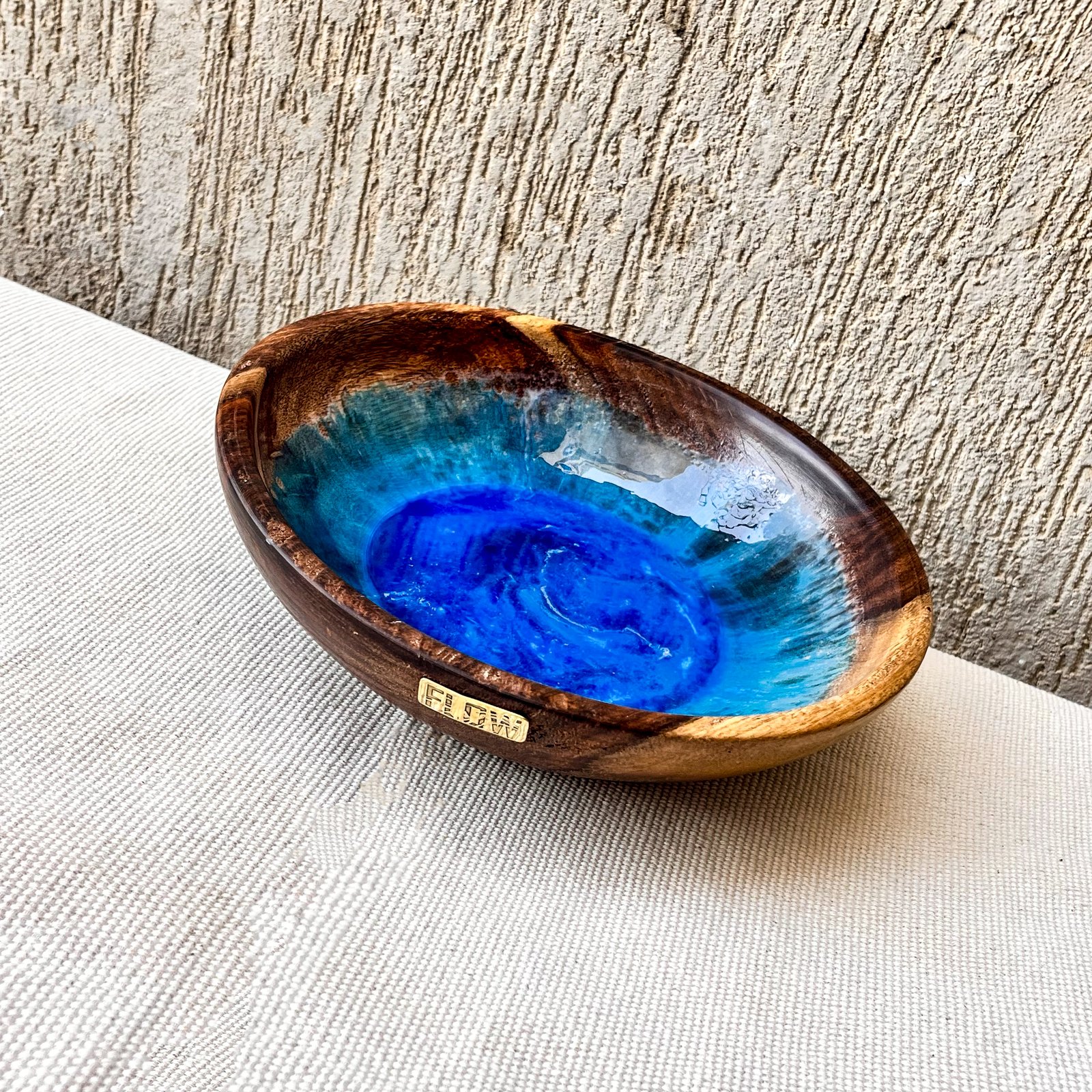 Blue Wooden bowl - Image 6