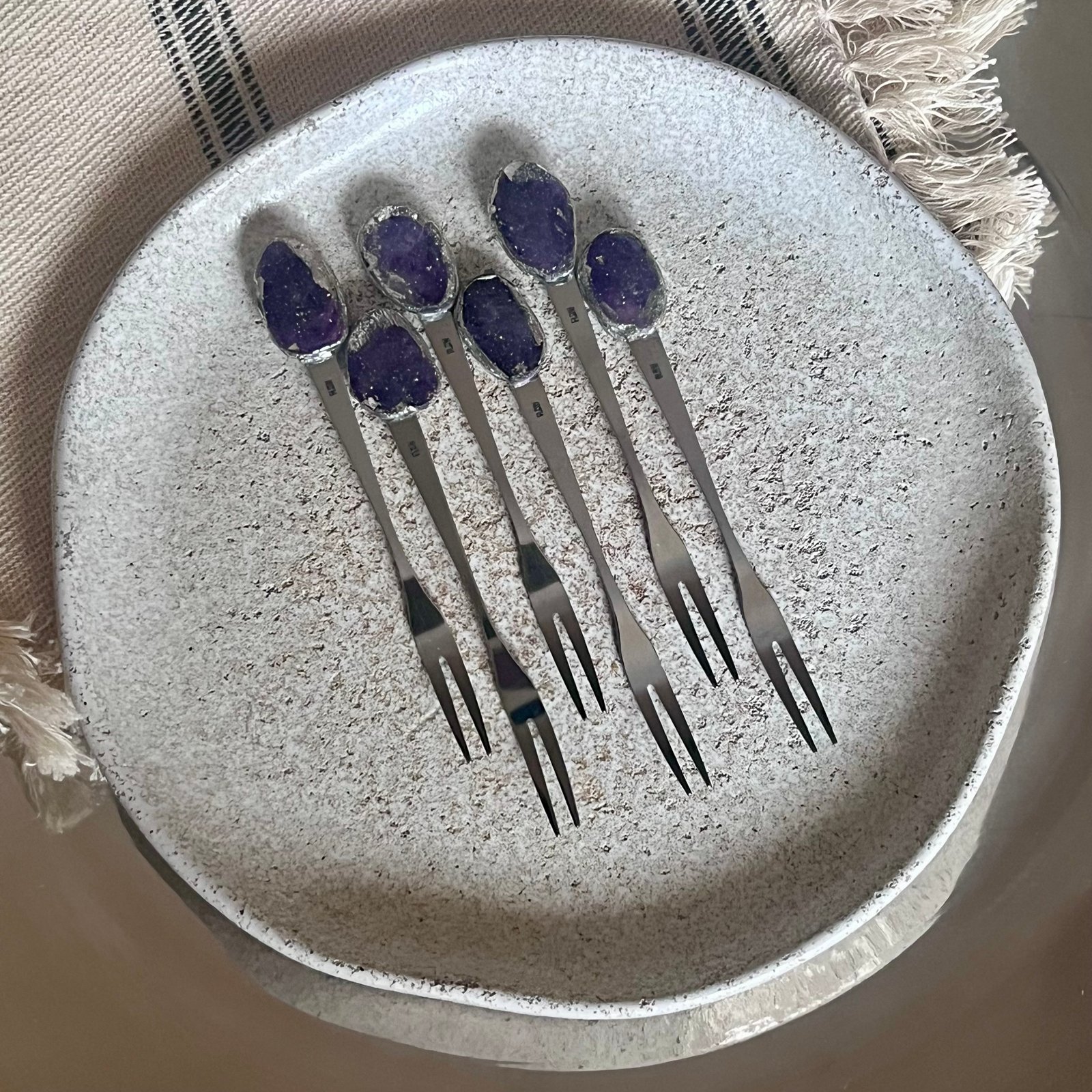 Silver cake fork set - صورة 7