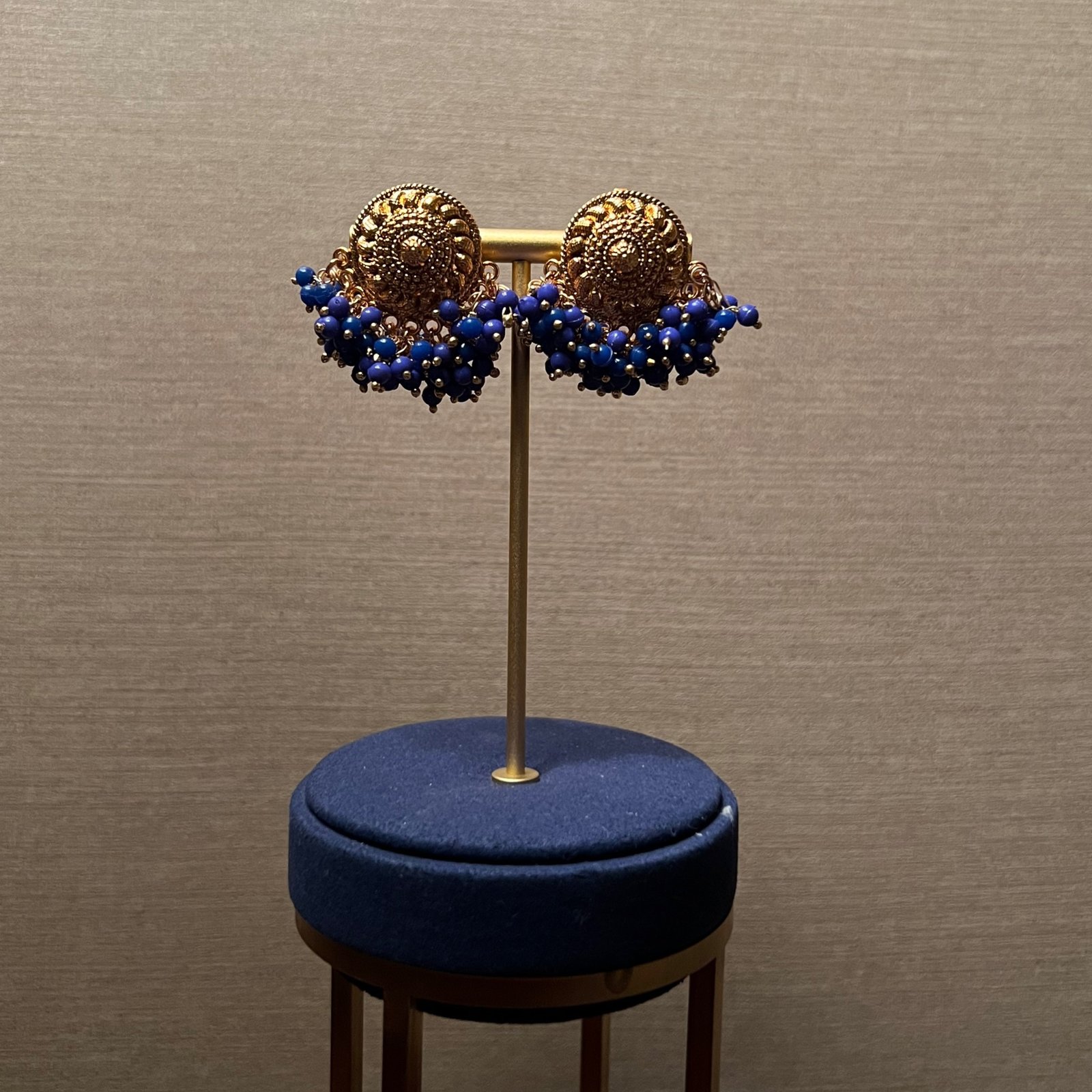 pearly earrings - blue - #24 - صورة 3