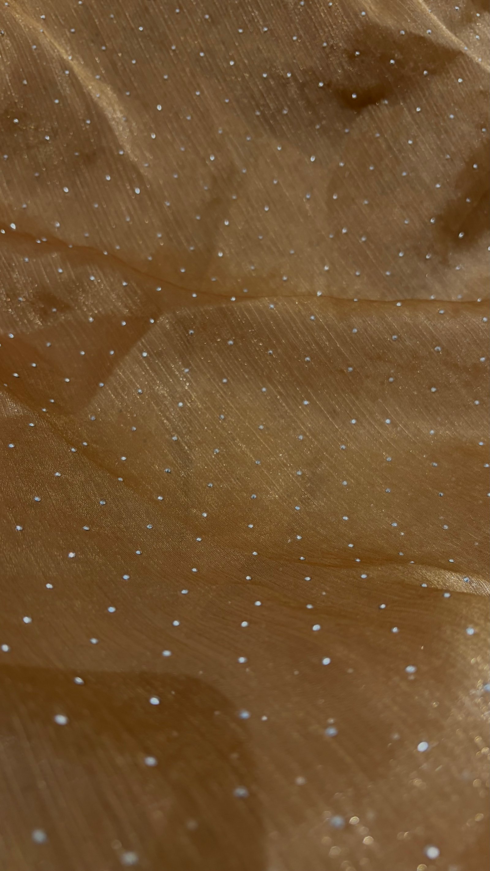 Gold color  abaya Swarovski - صورة 2
