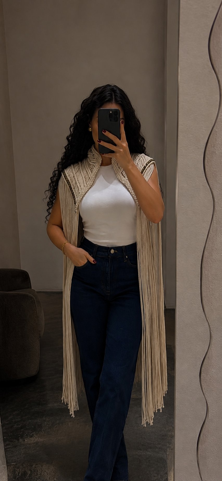 MACRAME MAXI VEST HANDMADE - صورة 1