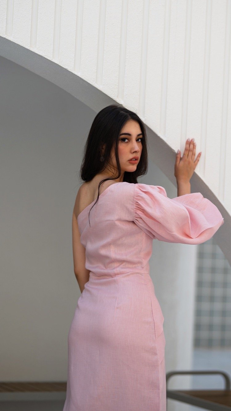 Chic linen dress - Image 2