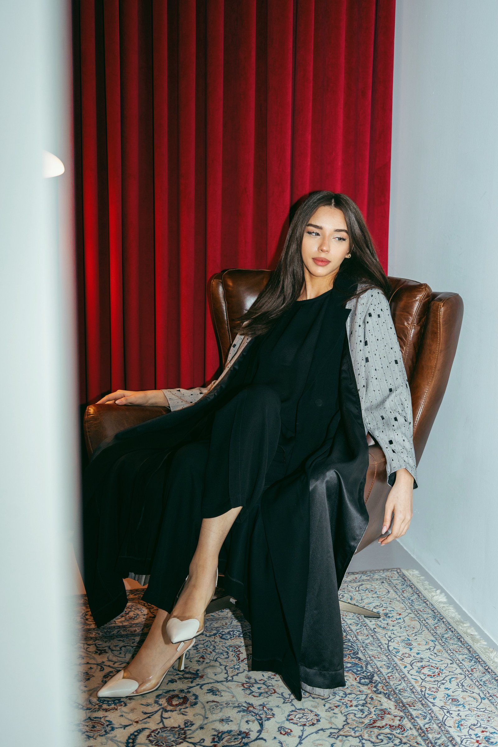 Two piece blazer beige and black - Image 4