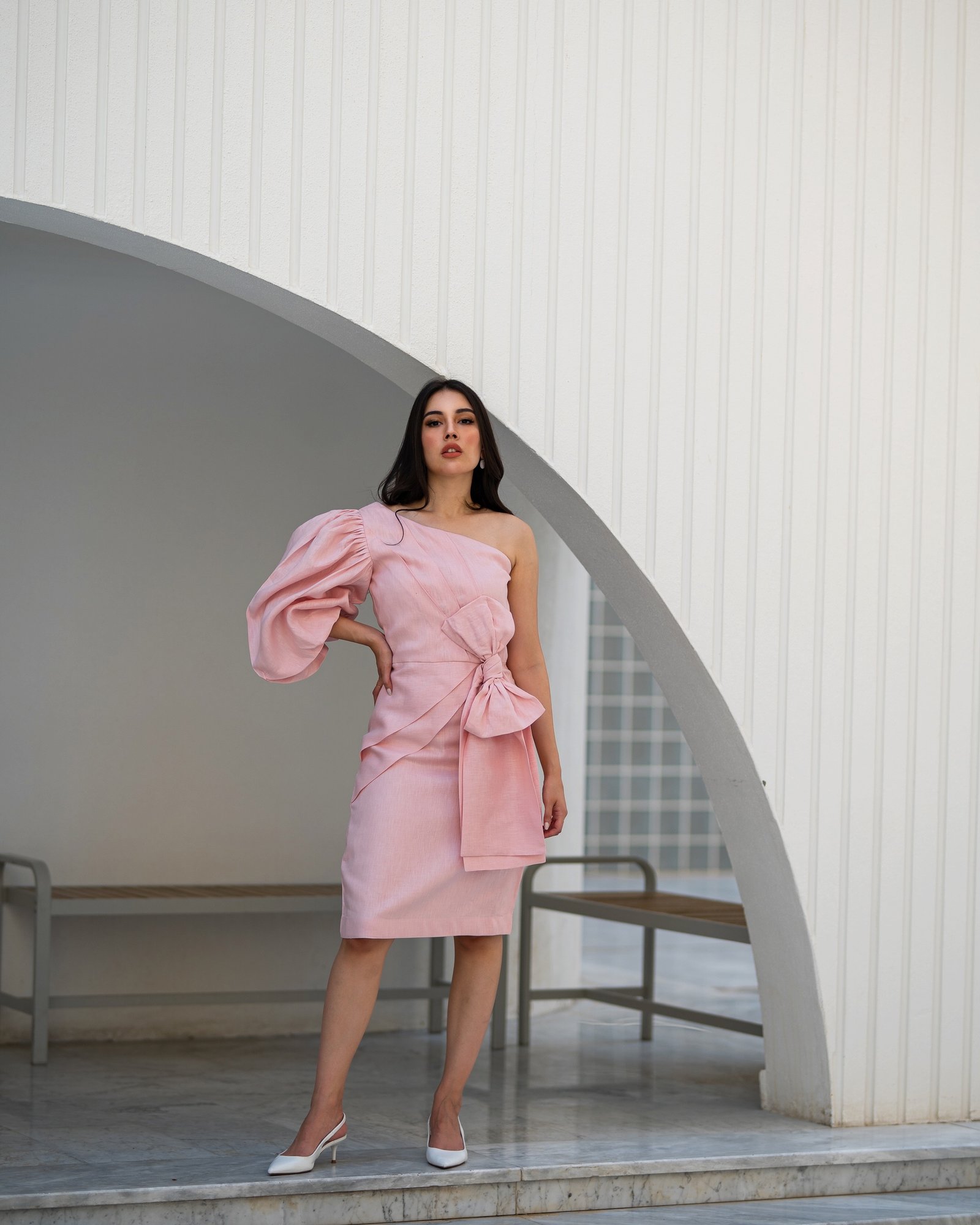 Chic linen dress - Image 5