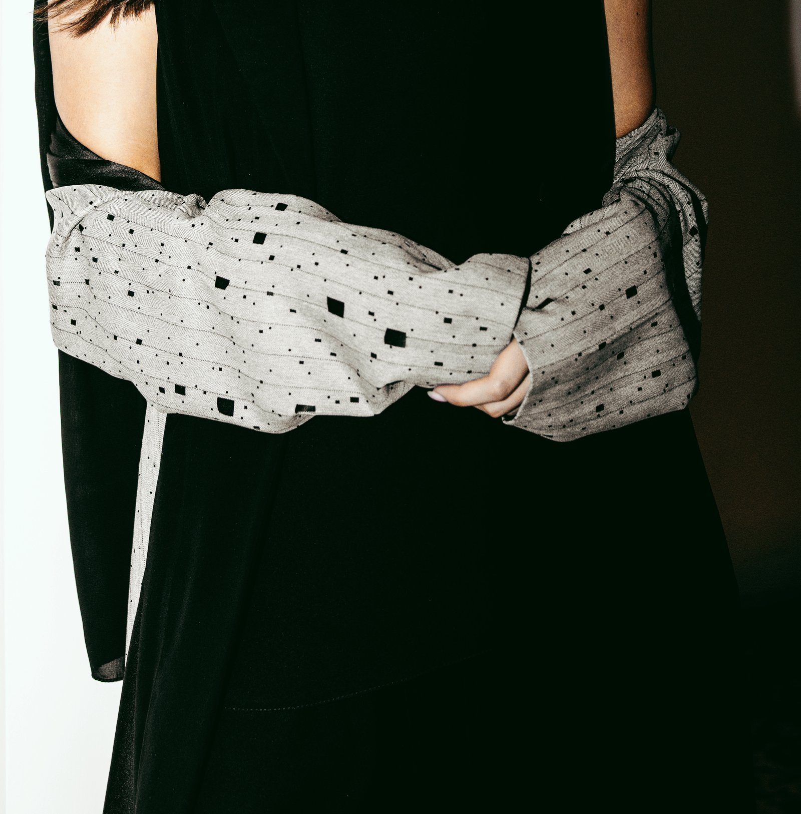 Two piece blazer beige and black - Image 2