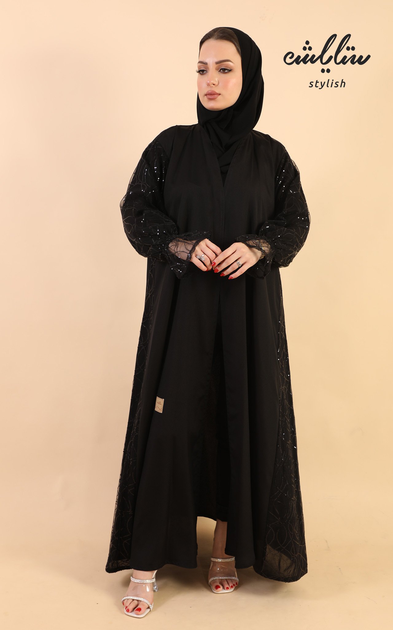 عباية لف مزينة بدانتيل - صورة 2