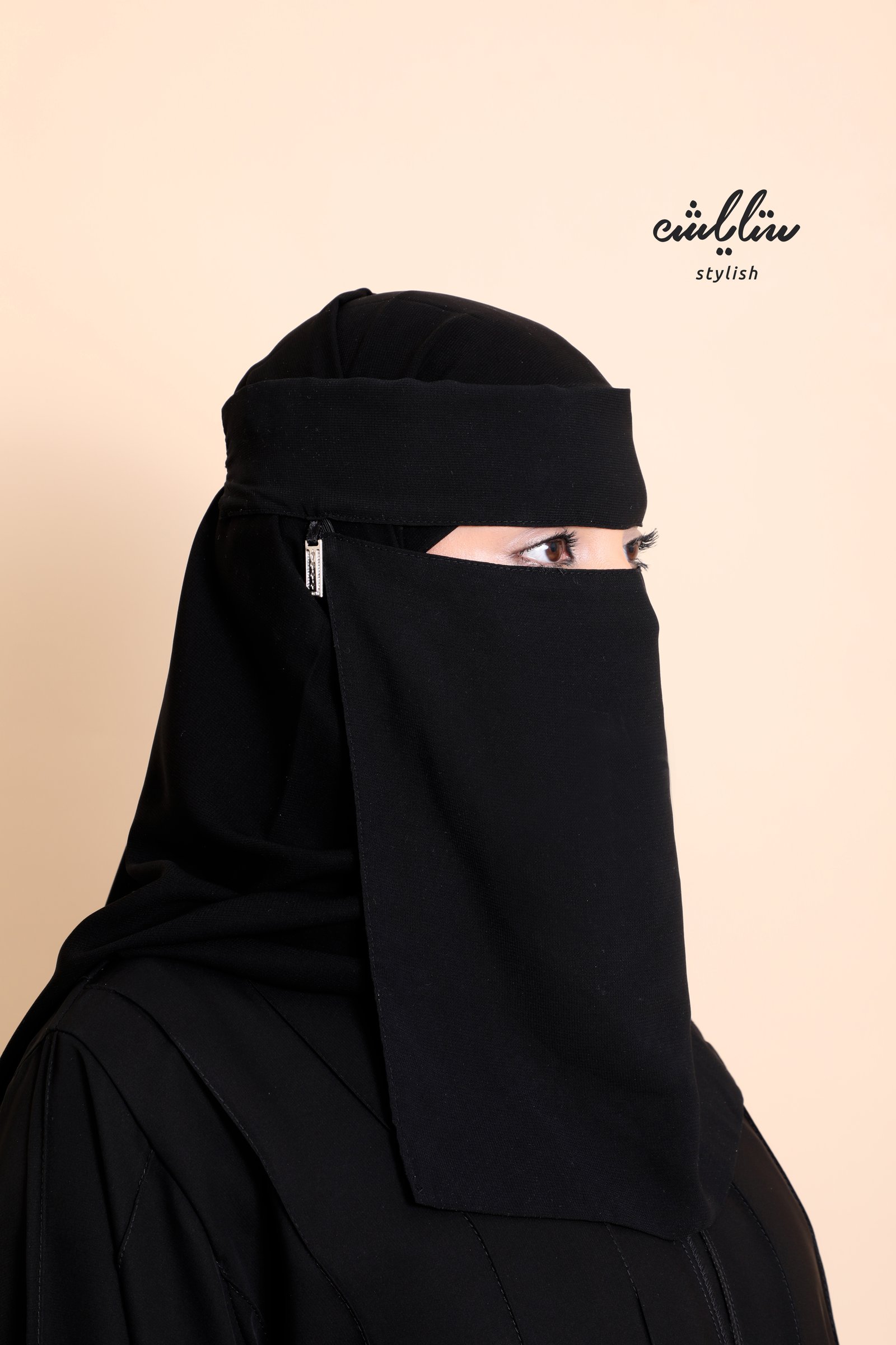 نقاب ستايلش مغاط واحد طويل بربطة ناعمه - صورة 2